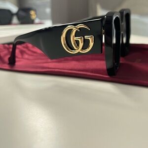 GUCCI WOMENS RECTANGULAR-FRAME SUNGLASSES